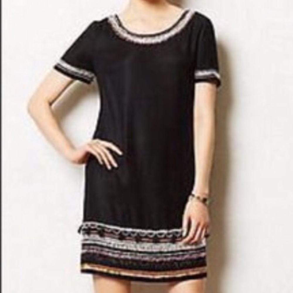 Anthropologie Maeve Sequined Shift Dress sz 0